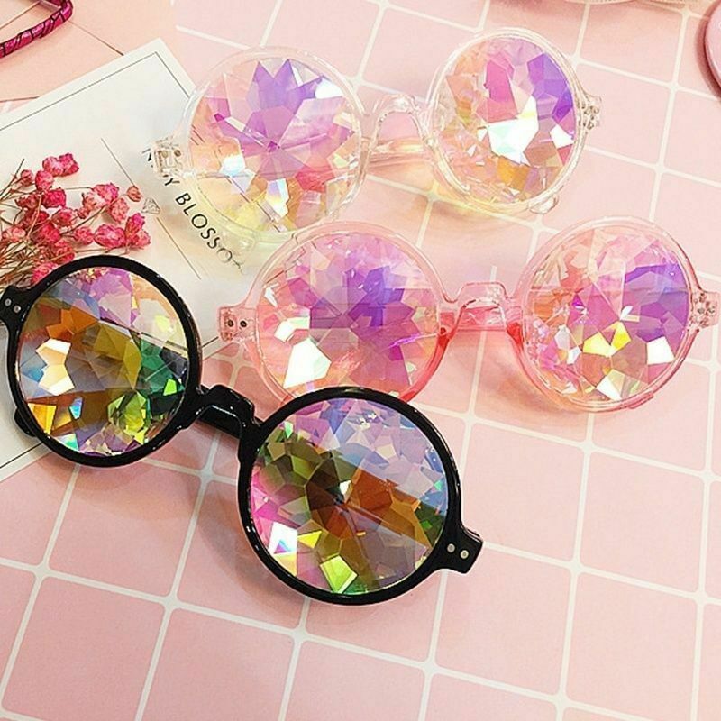 2PCS Kaleidoscope Glasses Rave Festival EDM Sunglasses