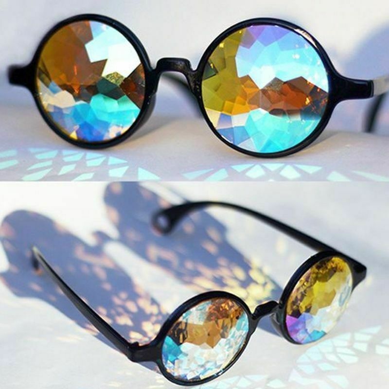 2PCS Kaleidoscope Glasses Rave Festival EDM Sunglasses