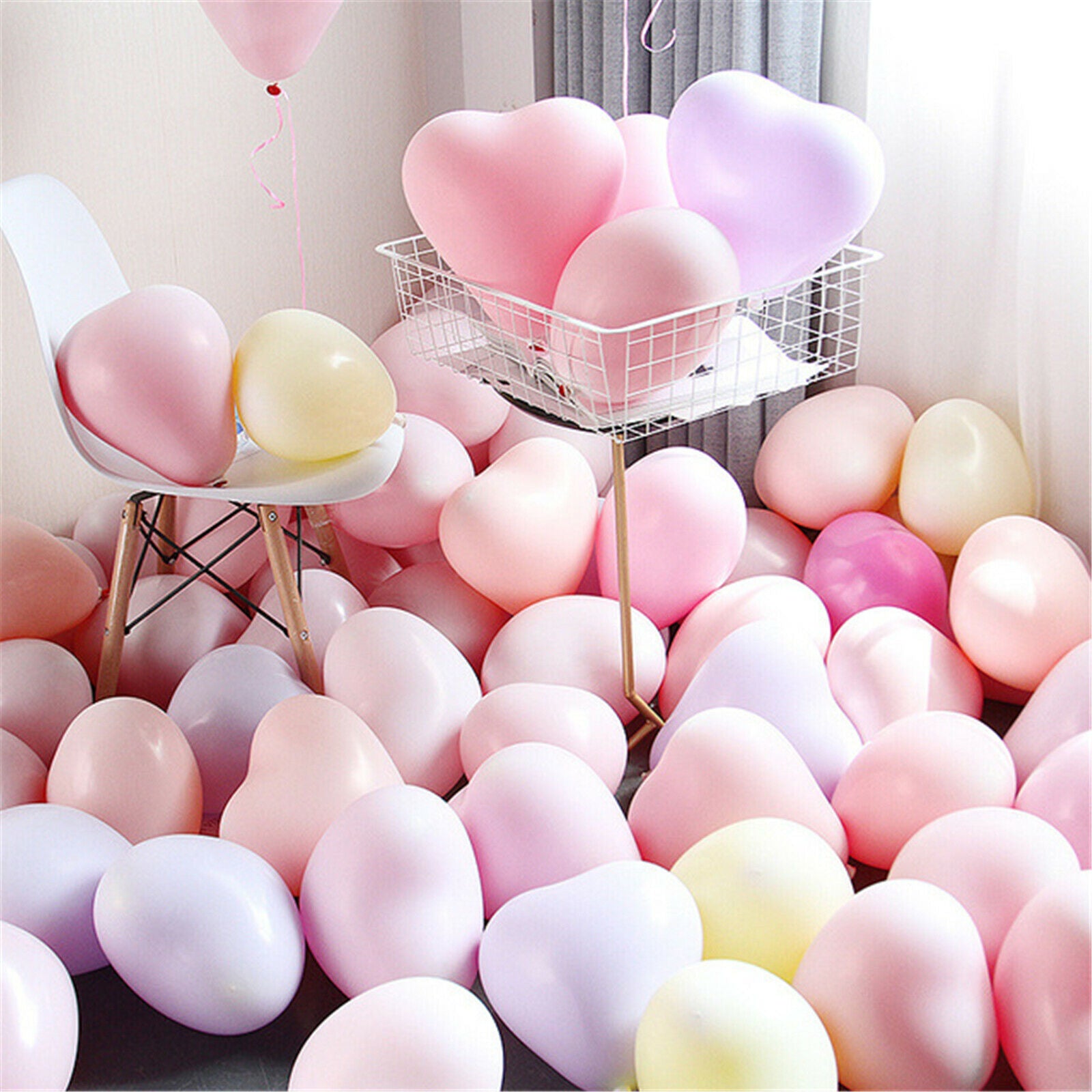 50/100PCS 25cm Heart Latex Macaron Balloon