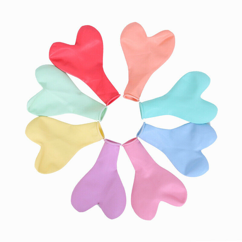 50/100PCS 25cm Heart Latex Macaron Balloon