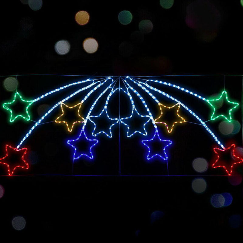 Christmas Motif Lights LED Star Fall Light Waterproof Xmas