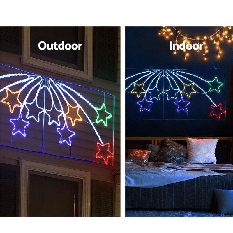 Christmas Motif Lights LED Star Fall Light Waterproof Xmas