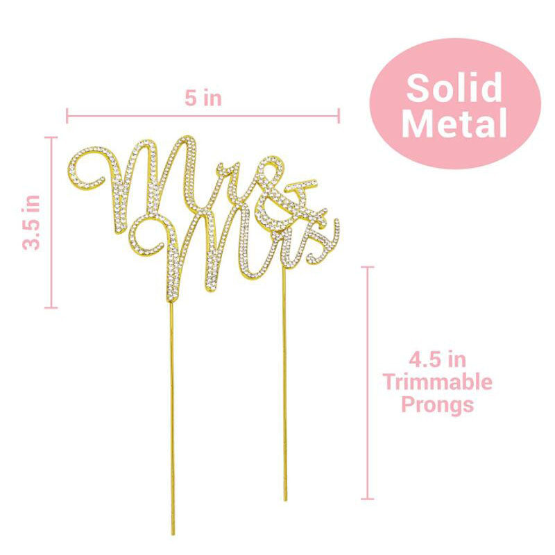 Mr & Mrs Wedding Cake Topper Crystal Wedding Party Decoration