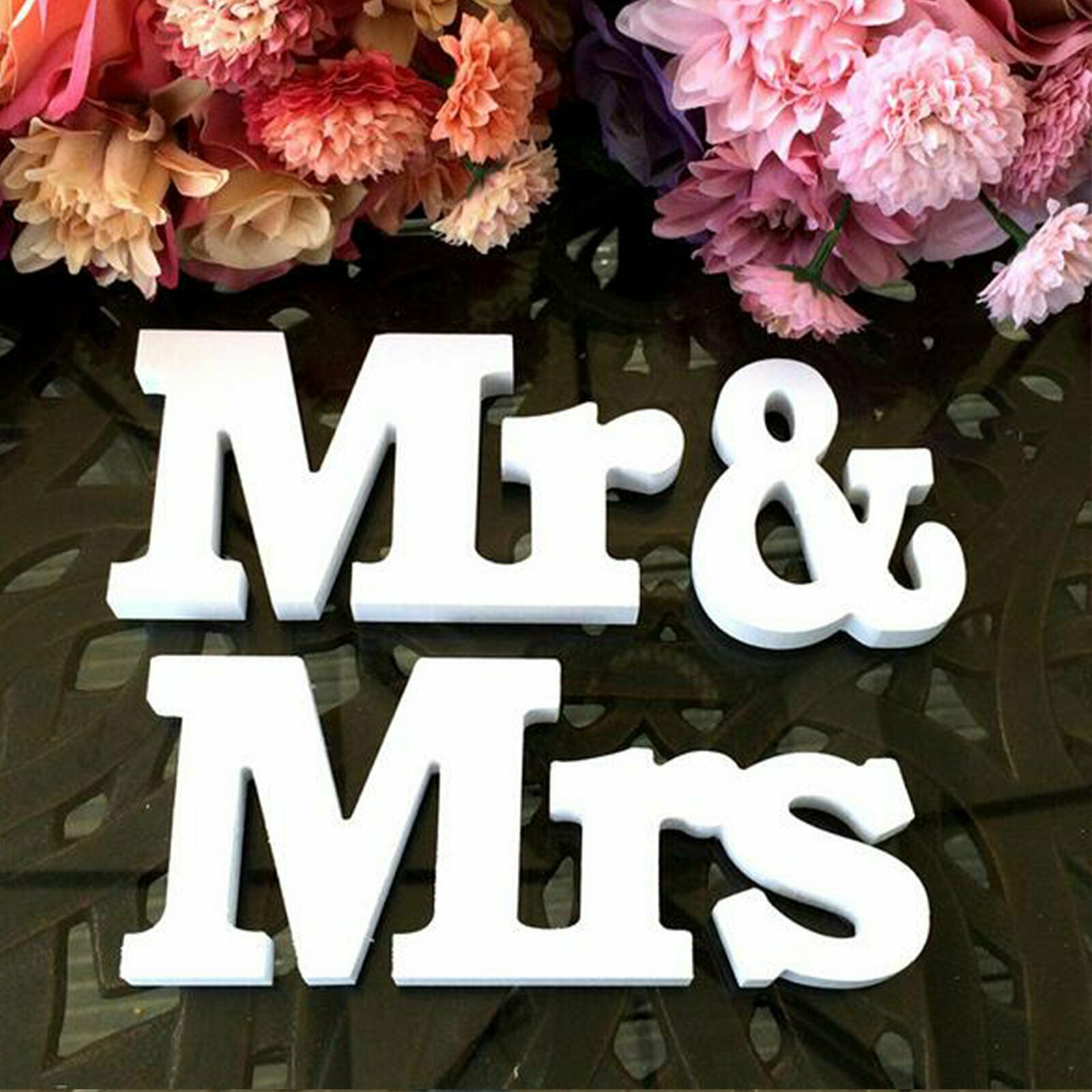 Mr and Mrs Wedding Decoration Wooden Reception Sign