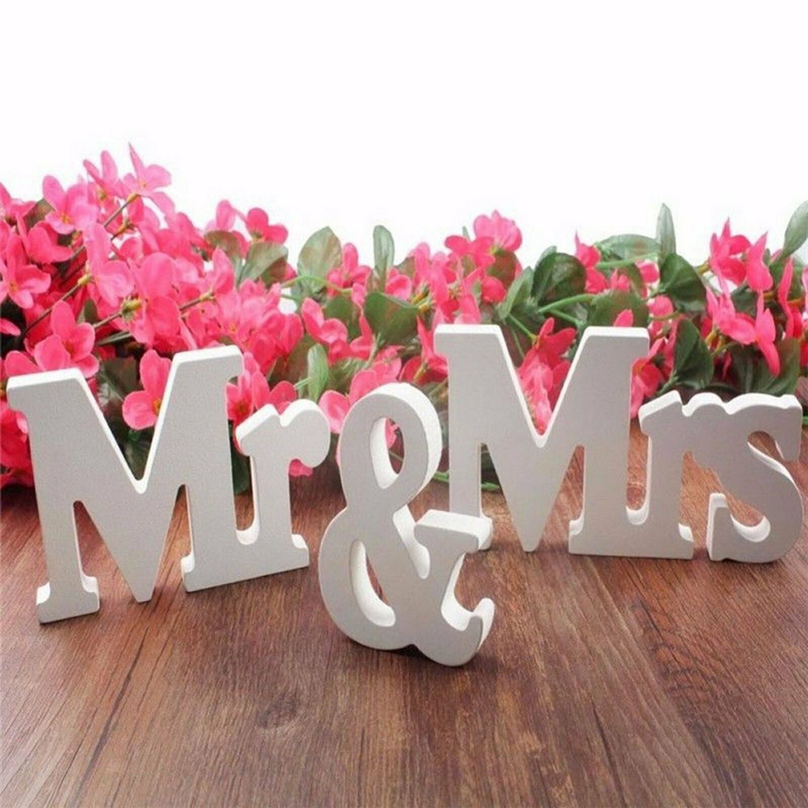 Mr and Mrs Wedding Decoration Wooden Reception Sign