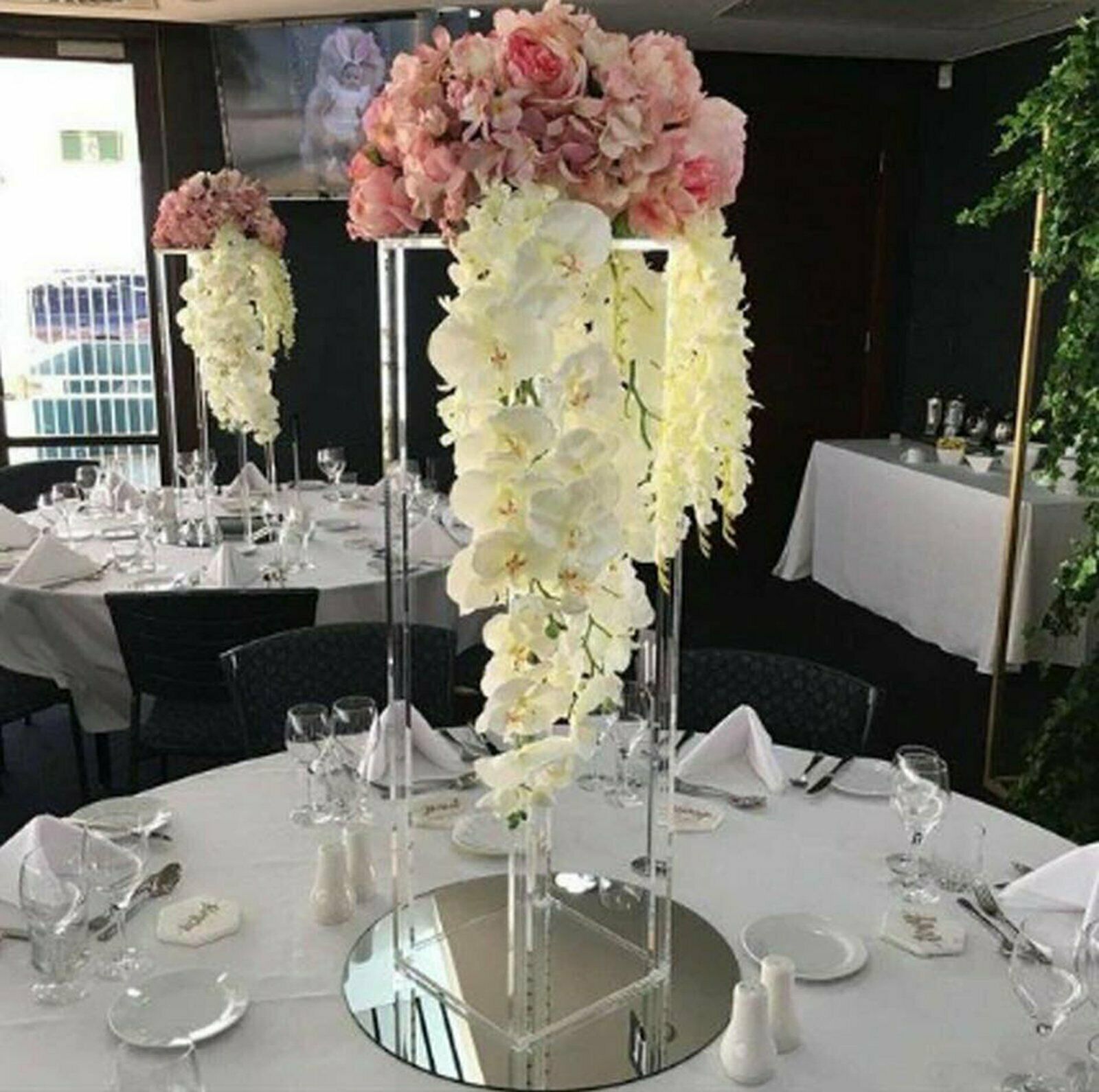 Clear Acrylic Flower Rack Centrepiece Stand Wedding plinth Party Display