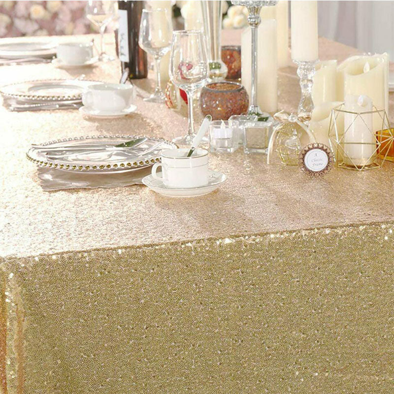 180x120cm Sequin Table Cloth Backdrop Table cover Party Wedding Black