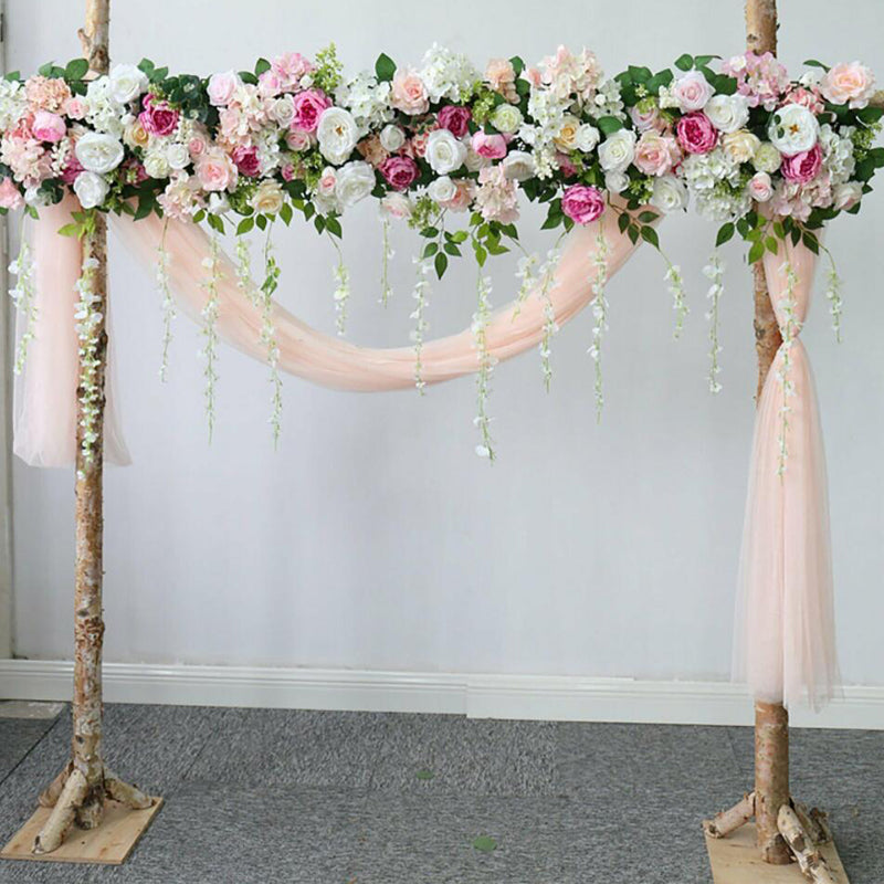 Artificial Flower Panel Arrangement Wall Runner Rose Wedding Party