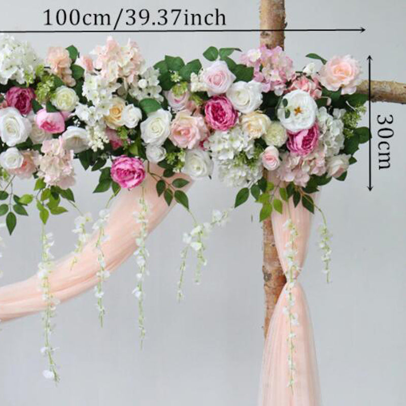 Artificial Flower Panel Arrangement Wall Runner Rose Wedding Party