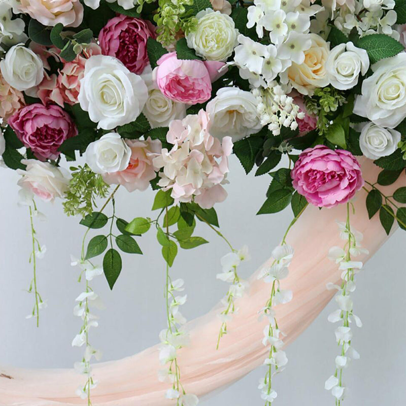 Artificial Flower Panel Arrangement Wall Runner Rose Wedding Party