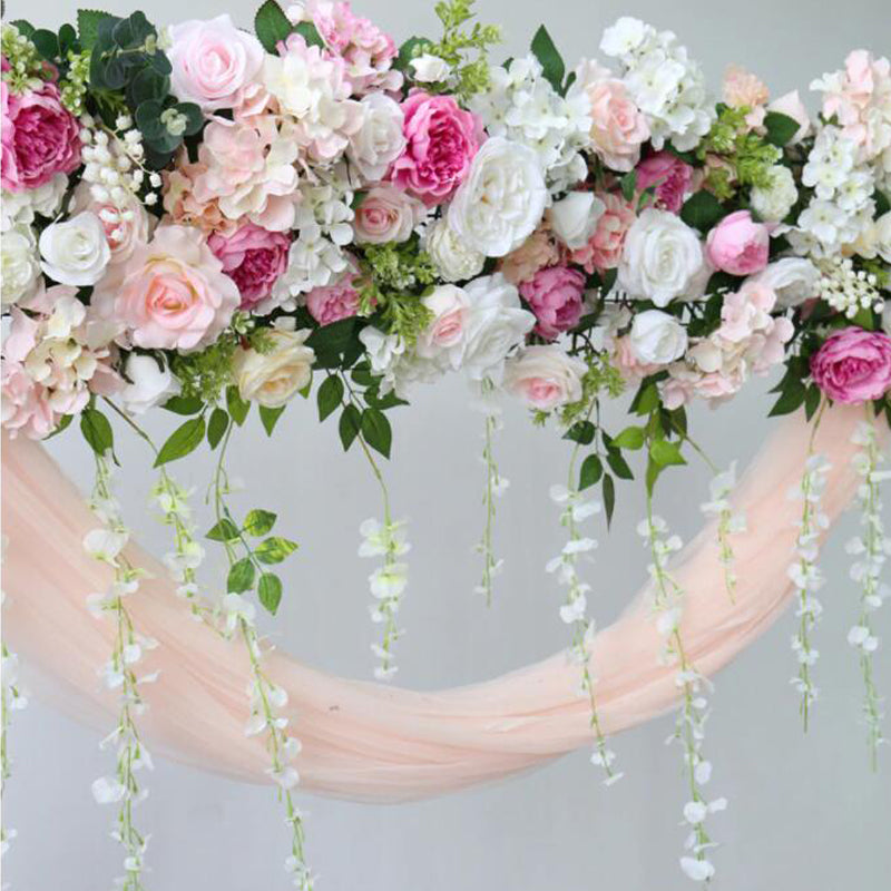 Artificial Flower Panel Arrangement Wall Runner Rose Wedding Party