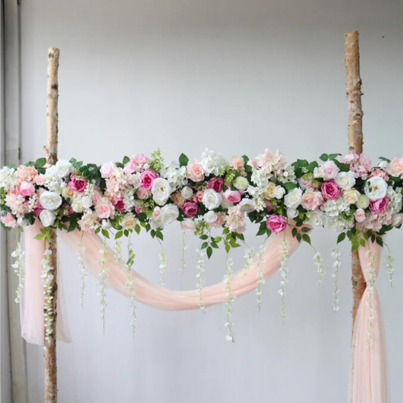 Artificial Flower Panel Arrangement Wall Runner Rose Wedding Party