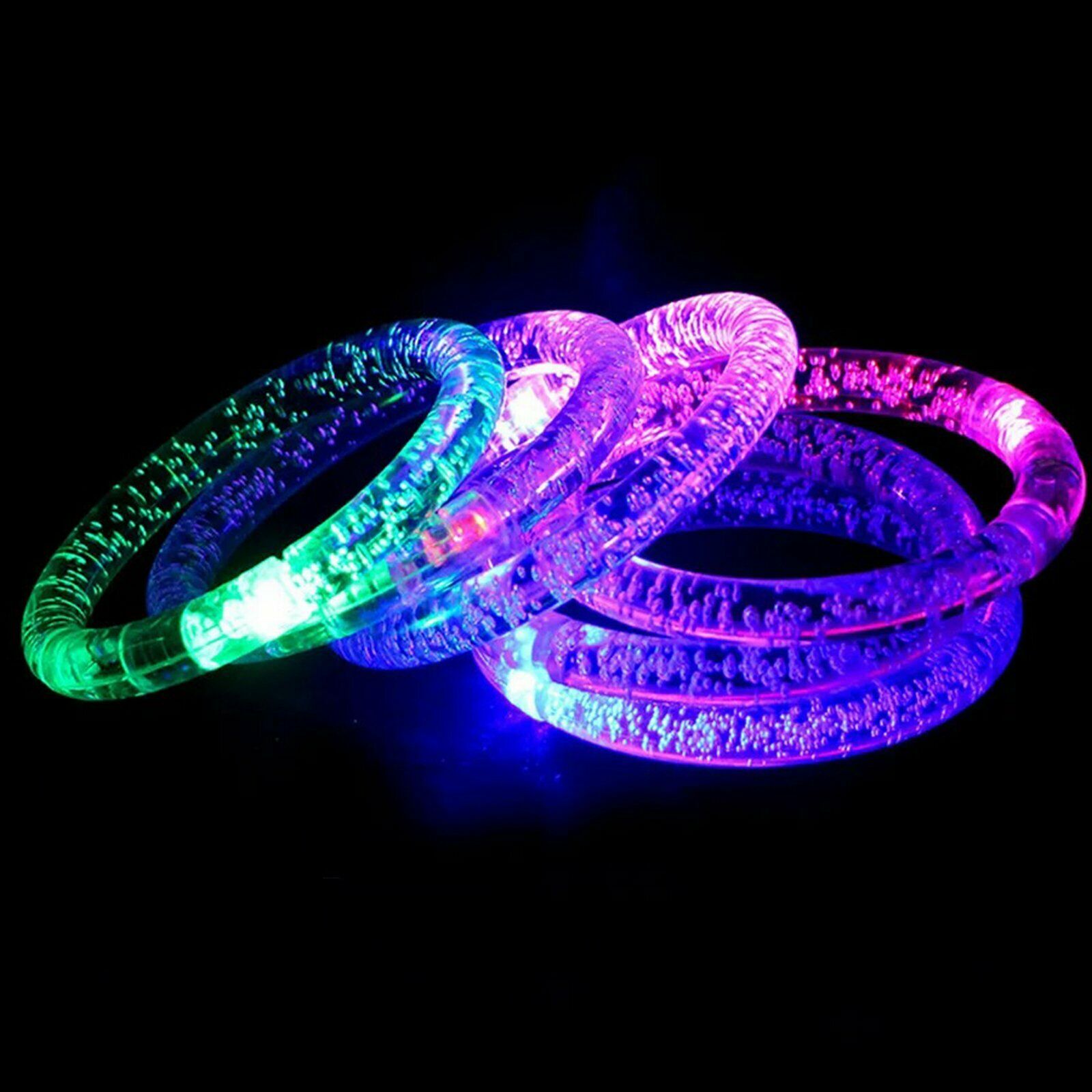 LED Bracelet Bubble Colour Changing Bangle - 10PCS