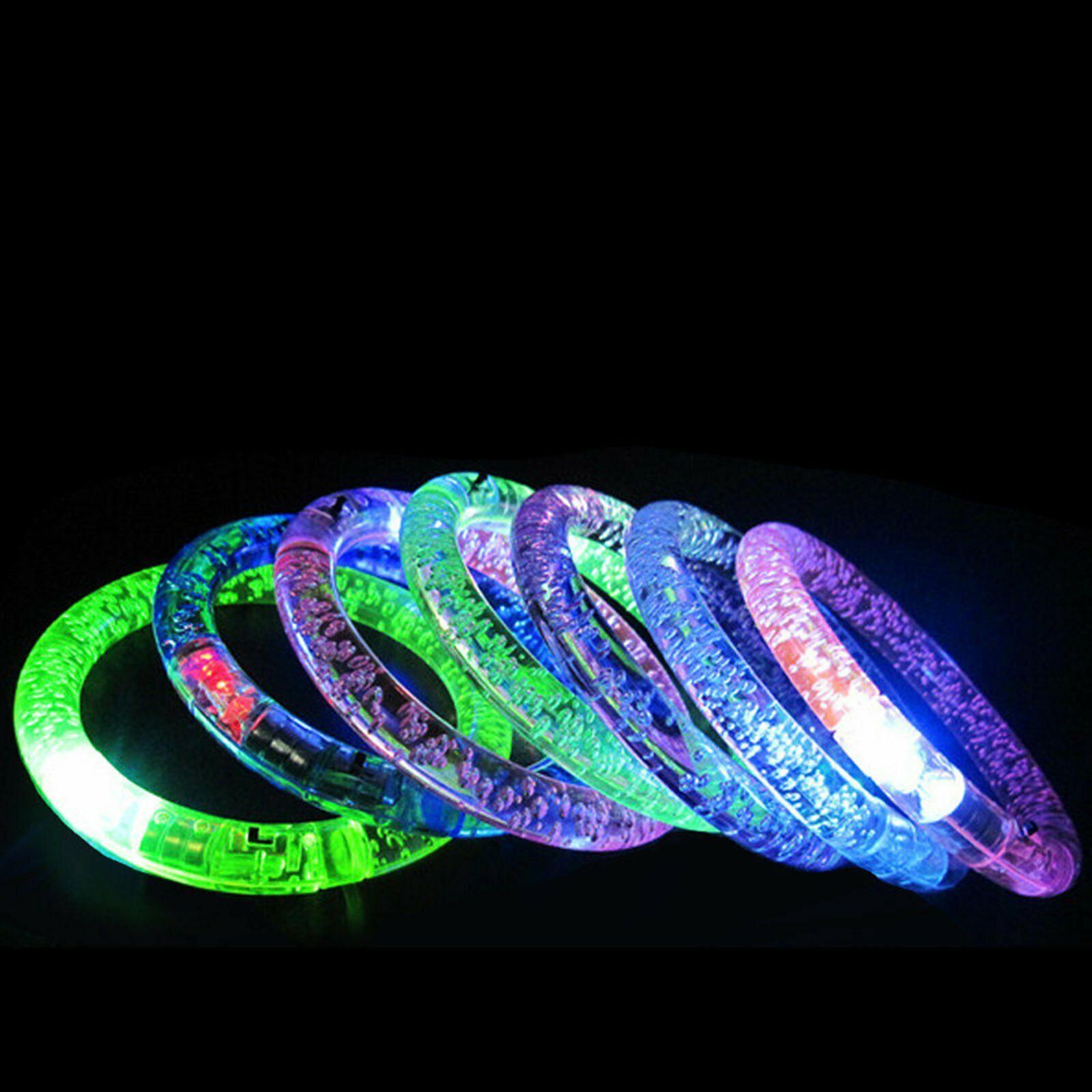 LED Bracelet Bubble Colour Changing Bangle - 10PCS