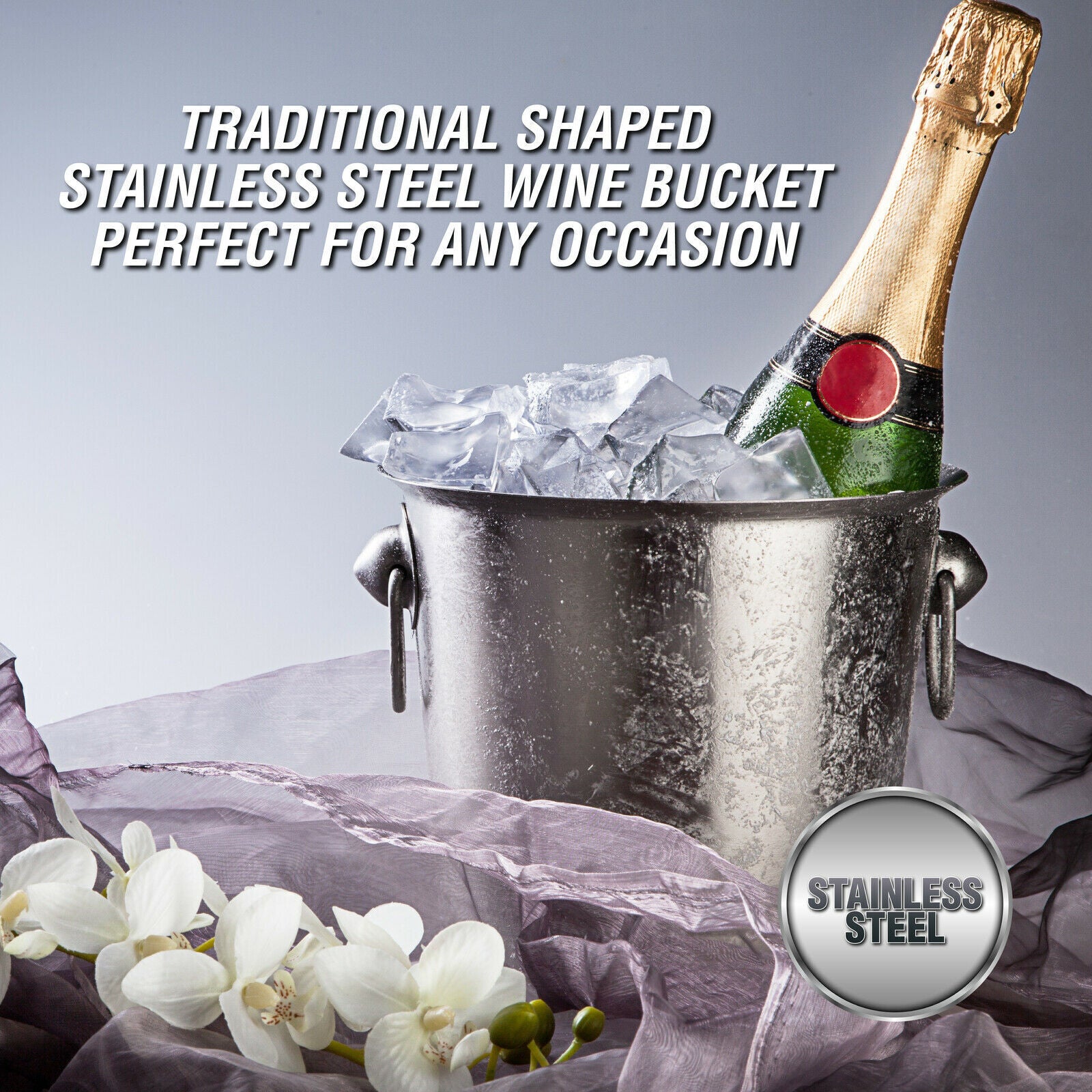 Stainless Steel Champagne & Wine Ice Bucket