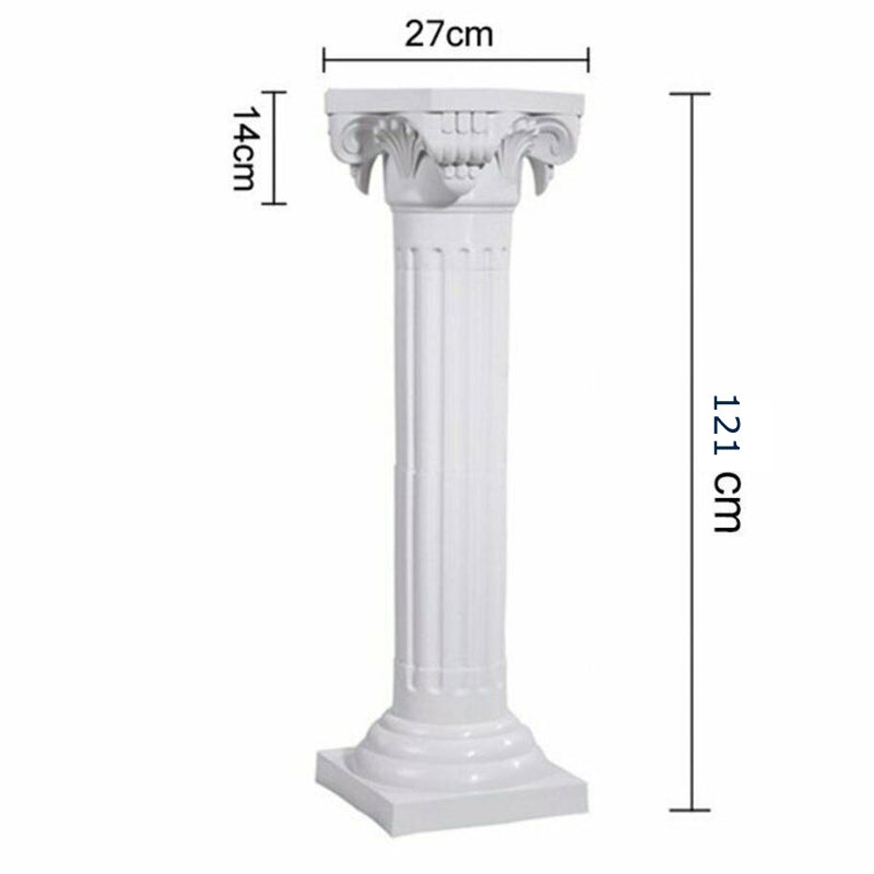 Fashion Wedding Props Decorative Roman Columns White Plastic Pillars Flower Pot Road Lead Stand Party Event 121CM