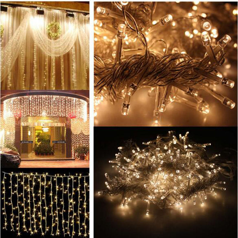 Led Curtain Fairy Lights Wedding Christmas Garden Party-3*3M