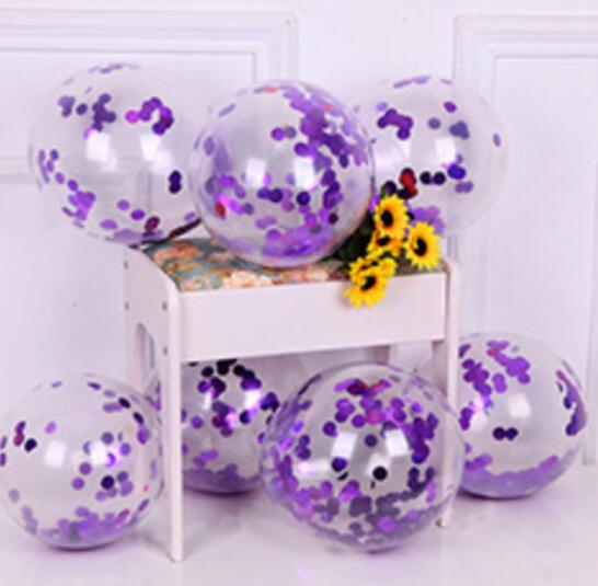 30cm Confetti Balloons Glitter Clear Latex - 20PCS